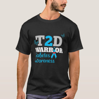 T2D Warrior Typ 2 Diabetes Bewusstsein Diabetiker T-Shirt