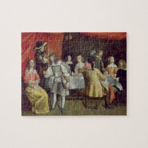 T30878 Elegant Company, die unter einer roten