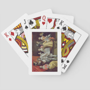 T30878 Elegante Gesellschaft beim Essen unter eine Spielkarten