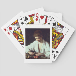 T31971 A Young Boy Peeling an Apple Spielkarten
