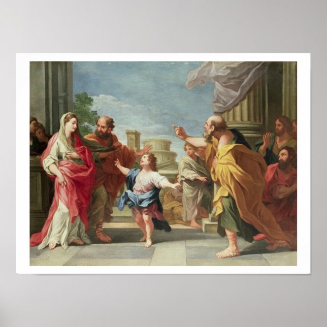 T32126 Christus Predigen im Tempel Poster (Vorne)