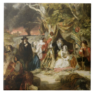 T32191 Highgate Felder während des großen Feuers Fliese