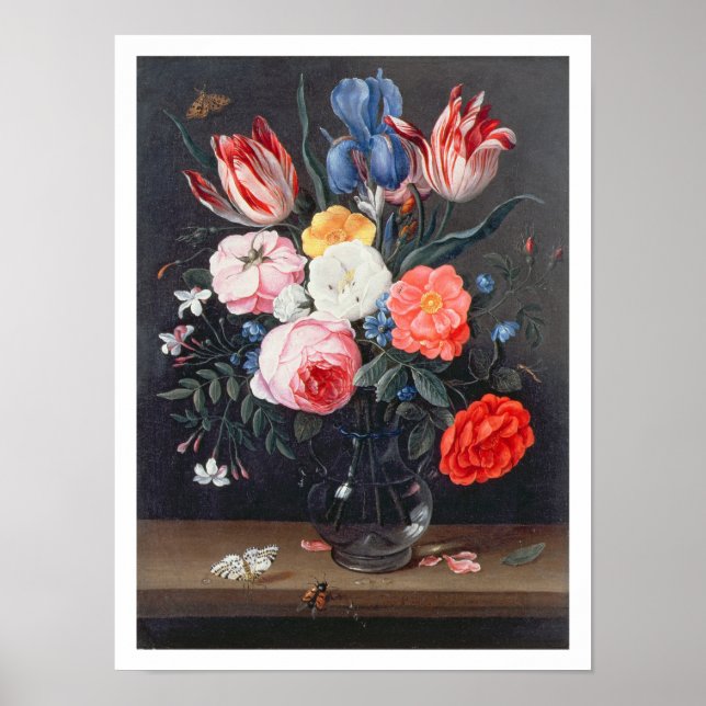T32511 Still Life of Blume in a Vase, 1661 (siehe Poster (Vorne)