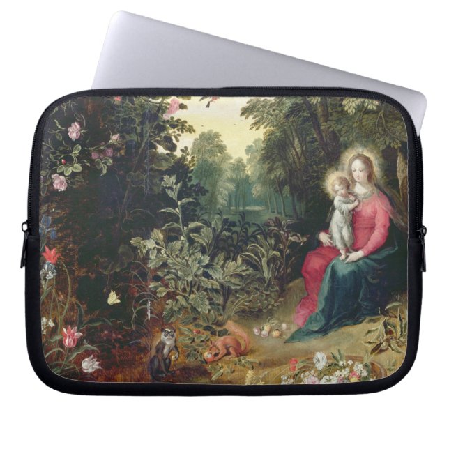 T32789 Madonna und das Kind in einer Landschaft Laptopschutzhülle (Vorderseite)