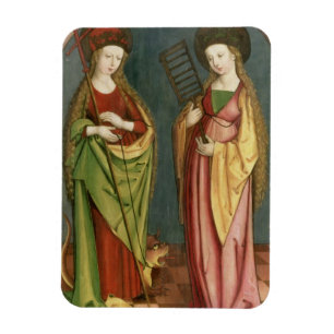 T32982 St. Margaret of Antioch and St. Faith, c.15 Magnet