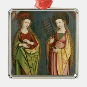 T32982 St Margaret von Antioch und von Ornament Aus Metall