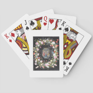 T33453 Die Krönung der Jungfrau, umgeben von Spielkarten