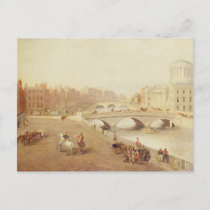 T34018 The River Liffey and the Law Courts, Dublin Postkarte