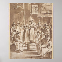T34029 A Quaker Prayer Meeting (Stift & Tinte auf