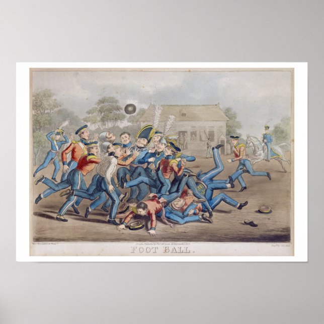 T34890 Fußball, eingraviert von George Hunt, 1827  Poster (Vorne)