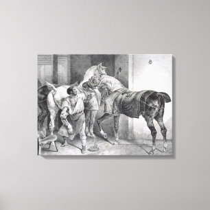 T34894 der englische Hufschmied, 1822 (litho) Leinwanddruck