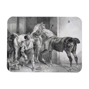 T34894 der englische Hufschmied, 1822 (litho) Magnet