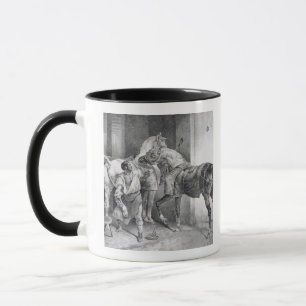 T34894 der englische Hufschmied, 1822 (litho) Tasse