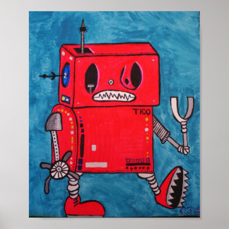 T 100 ...coolster Roboter in der Galaxie Poster