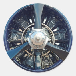 T-28 Trojaner Runder Aufkleber