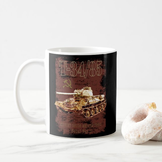 T-34-85 sowjetische Gewerkschaft Mitteltank des Zw Kaffeetasse (Mit Donut)
