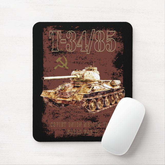 T-34-85 sowjetische Gewerkschaft Mitteltank des Zw Mousepad (Mit Mouse)