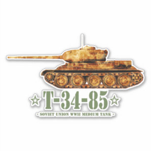 T-34-85 Weltkrieg Zweite sowjetische Mitteltank Zw Aufkleber