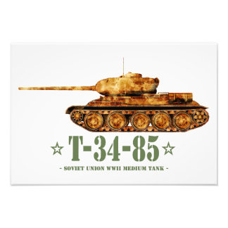 T-34-85 Weltkrieg Zweite sowjetische Mitteltank Zw Fotodruck