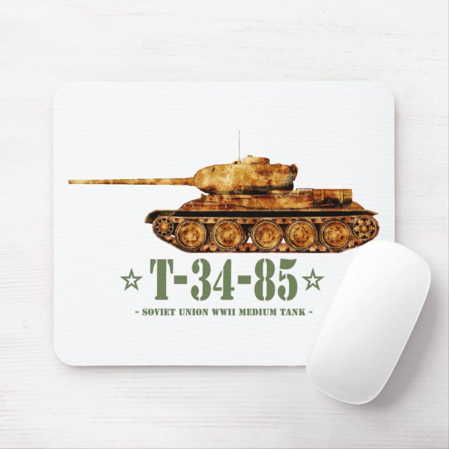 T-34-85 Weltkrieg Zweite sowjetische Mitteltank Zw Mousepad (Mit Mouse)