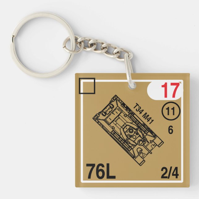T-34 M41 Schlüsselanhänger Fob (Vorderseite)