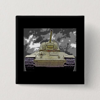 T-34 russischer Behälter, sowjetisches Denkmal, Button