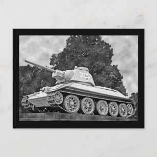 T-34 russischer Tank, sowjetisches Denkmal, Berlin Postkarte
