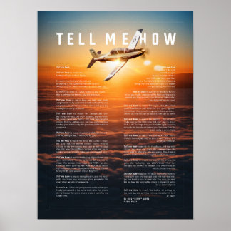 T-6 Texan II mit Tell Me How ode to flight Poster