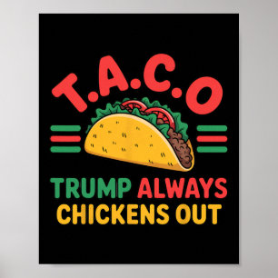 T.a.c.o Trump kneift immer Funny Taco Poster
