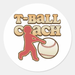 T-Ball-Coach Runder Aufkleber