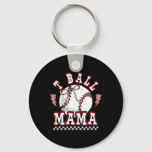 T-ball Mama Game Day Baseball Mama Softball Player Schlüsselanhänger