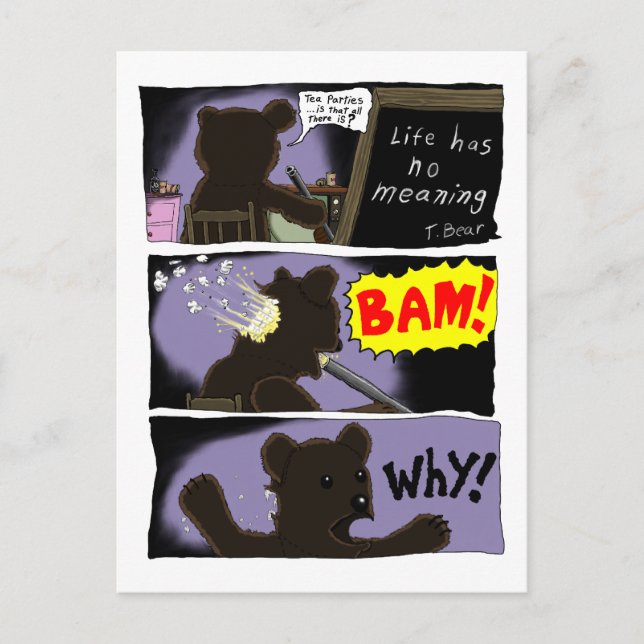 T. Bear Suicide Postcard Postkarte (Vorderseite)