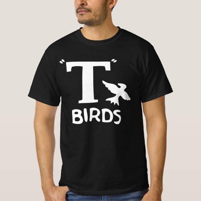 T Birds design sur un t-shirt (Devant)