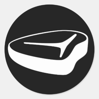 T-Bone Steak autocollant rond (petit)