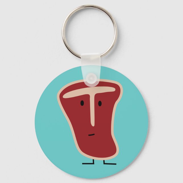 T-Bone-Steak Fleisch Protein gegrilltes Rindfett K Schlüsselanhänger (Vorderseite)