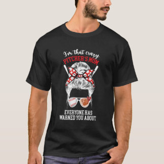 T Crazy Baseball Pitcher Mama eines Baseballpitche T-Shirt