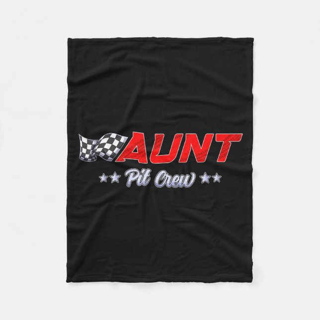 T Crew Aunt Race Car Family Matching Racing Birthd Fleecedecke (Vorderseite)