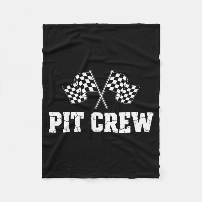 T Crew Race Car Birthday Party Family Matching Car Fleecedecke (Vorderseite)