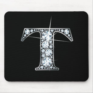 "T" Diamond Bling Mousepad