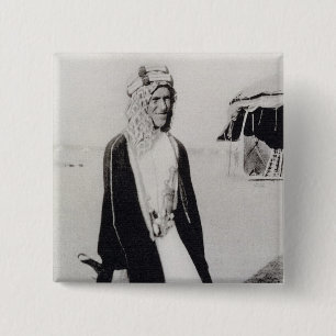 T.E. Lawrence im arabischen Kleid (b/w Foto) Button