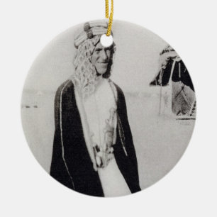 T.E. Lawrence im arabischen Kleid (b/w Foto) Keramik Ornament