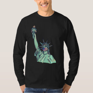 T Freiheitsstatue mit Gesichtsmaske T-Shirt