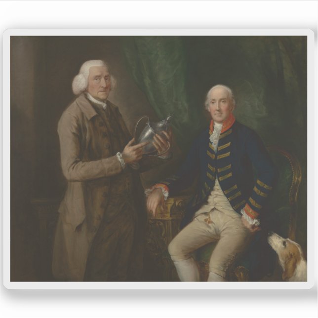 T. Gainsborough - Portrait von William Anne Hollis Aufkleber (Vorderseite)