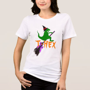 "T-Hex" Lustiges Halloween-T-Shirt - T-Rex-Kostüm Tri-Blend Shirt