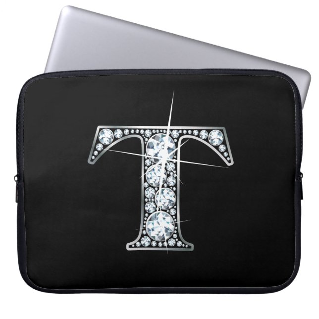 T-Imitate-"Diamant"-Monogramm Laptopschutzhülle (Vorderseite)