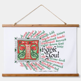 T ist für Dankeschön Tapestry Wandteppich Mit Holzrahmen