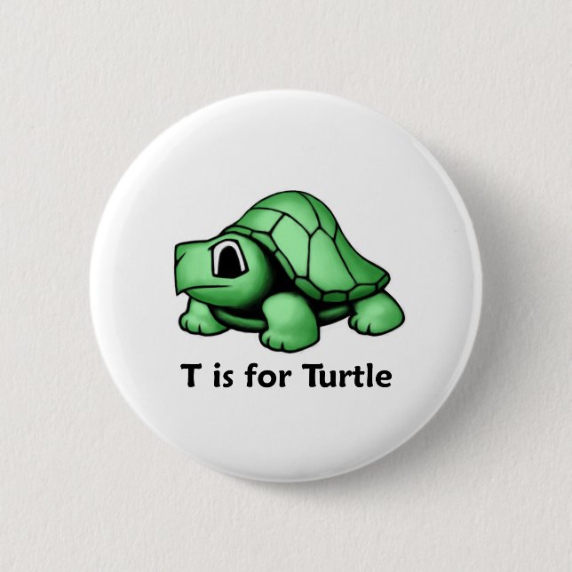 T ist für Schildkröte Button (Vorderseite)