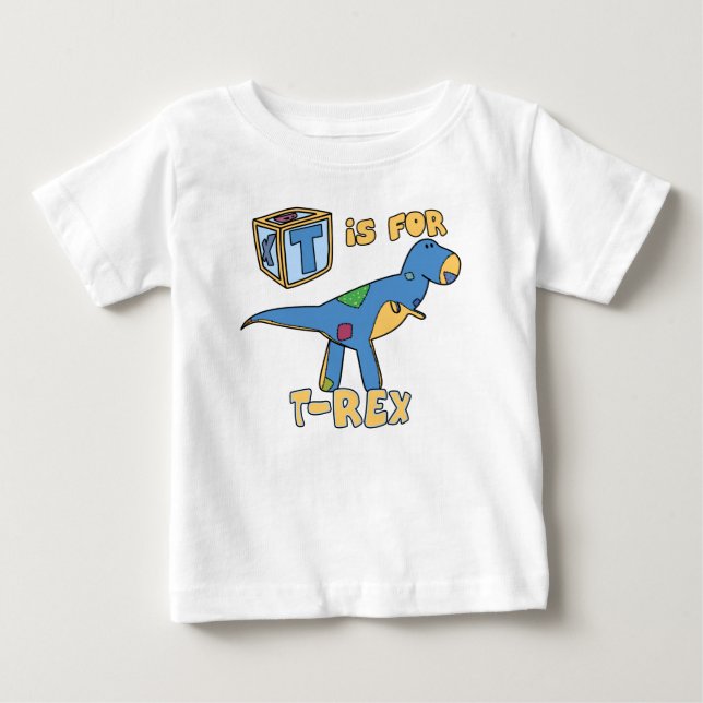 T ist für T-Rex Baby-T - Shirt (Vorderseite)