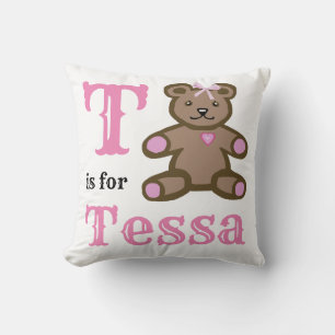 T ist für Tessa Baby Mädchen Kissen