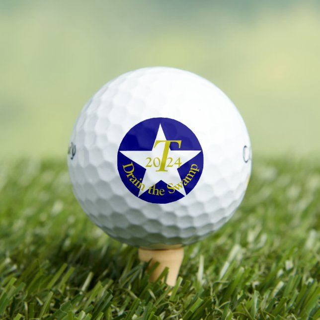 T ist für Trump, der den Sumpf entzieht Golfball (Insitu T-Shirt)